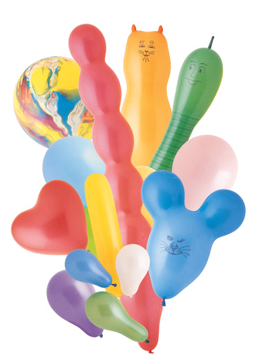 Unique - Ballons en Latex – 1/4 lb – Tailles et couleurs Assorties - Party Shop