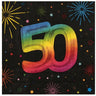 Santex - Serviettes De Table Multicouleurs 50 Ans (12) - Party Shop