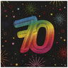 Santex - Serviettes De Table Multicouleurs 70 Ans (12) - Party Shop