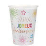 Santex - Verres Joyeux Anniversaire Festicolor Blanc Lot de 6 pour Fête | Party Shop - Party Shop