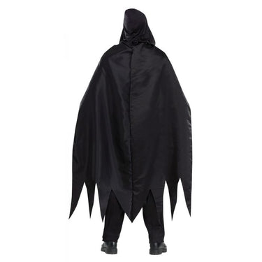 Adult Evil Knight costume with hooded mask, cape, tunic, belt, and gloves – dark medieval Halloween outfit perfect for cosplay and costume parties - FunWorld - Party Shop