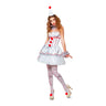 Adult mystic clown costume with dress, cuffs, choker and headband – creepy circus-inspired Halloween outfit. Perfect for parties, carnivals and spooky events.-MOM -PArty Shop