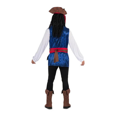 Adult pirate costume with hat, vest, shirt, belt, holster and boot covers – Halloween, carnival or pirate theme party outfit - MOM - Party Shop