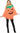 FUN WORLD - Adult pumpkin poncho Halloween costume with green leaf collar and smiling jack-o’-lantern face – fits sizes 4-14 – easy and fun outfit for fall festivals or parties.- Party Shop
