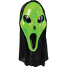 Alien Spawn mask with black shroud – available in green  adult size Halloween costume accessory - Funworld - Party Shop