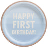 Amscan - Assiettes 7 po (8) - Bleu Happy first birthday - Party Shop