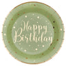 Santex - Assiettes 9Po (10) -  Happy Birthday Sauge - Party Shop