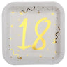 Santex - Assiettes 9Po (10) -  Or 18 Ans - Party Shop