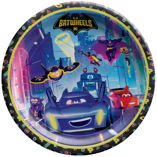 Amscan - Assiettes 9po (8) - Batwheels - Party Shop