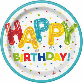 Assiettes 9Po - Happy Balloon Birthday Party Shop