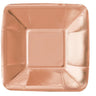 Unique - Assiettes à apéritif carrées 5po (8) - Rose Gold - Party Shop