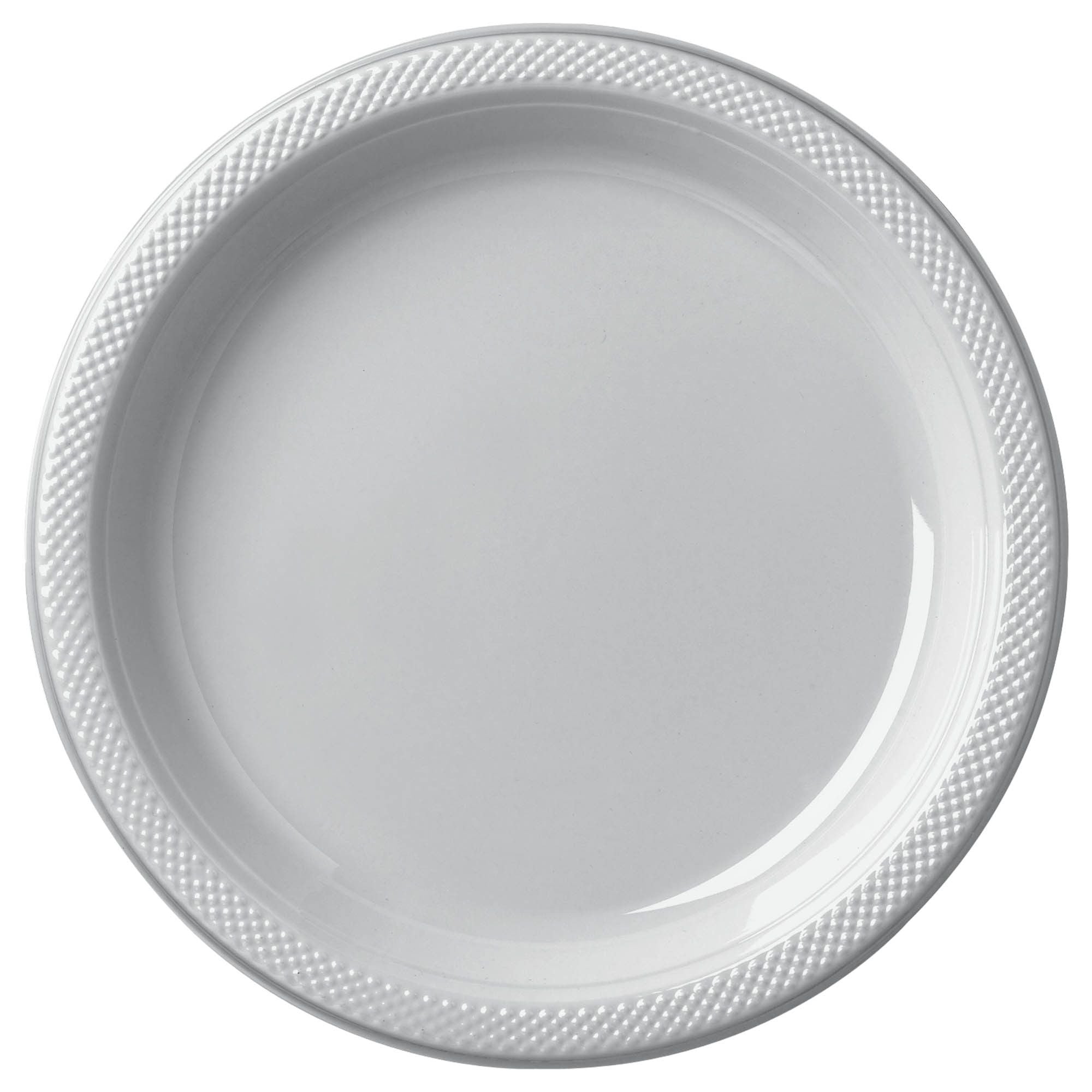 Assiettes En Plastique 9Po (20) - Argent Party Shop