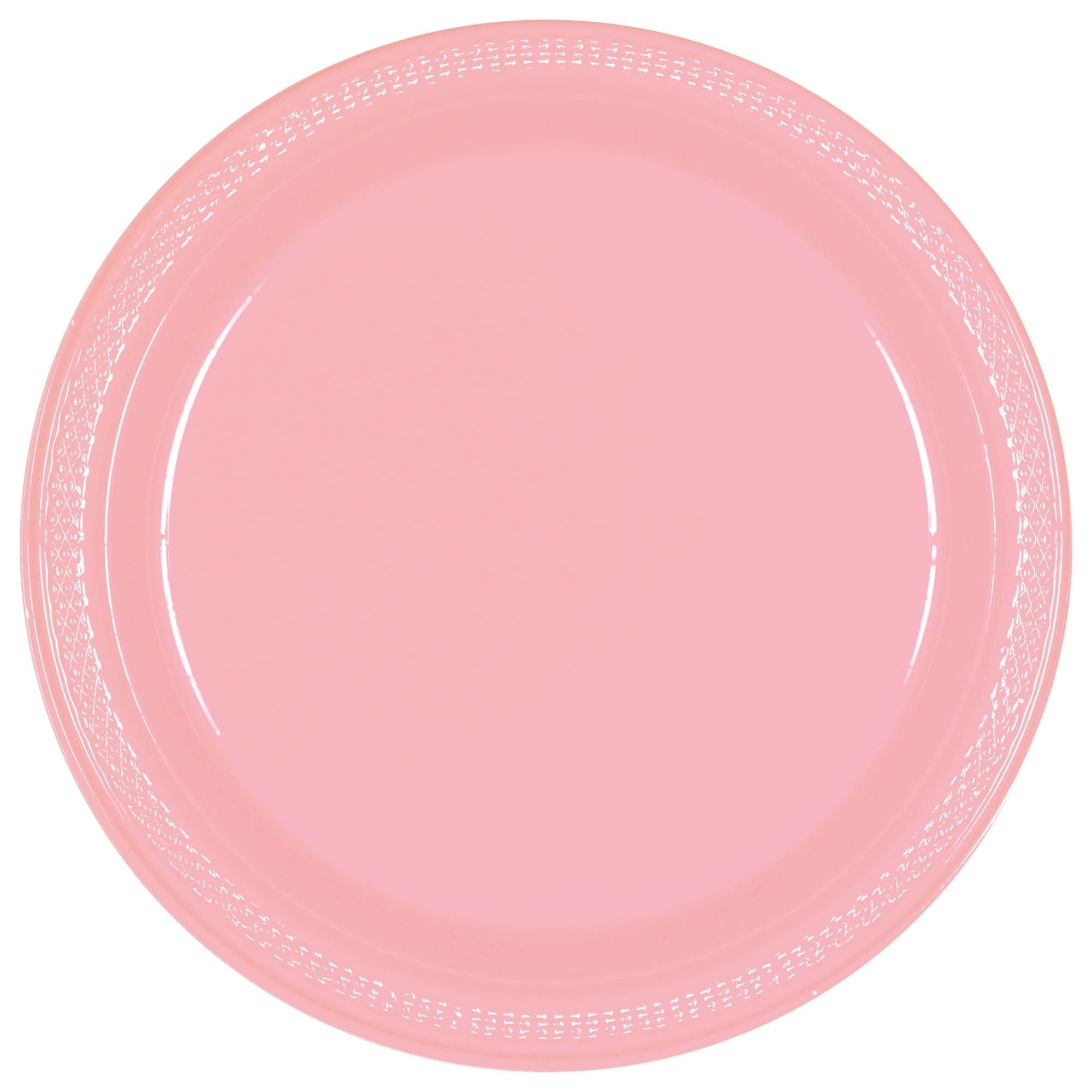 Assiettes En Plastique 9Po (20) - Rose nouveau Party Shop