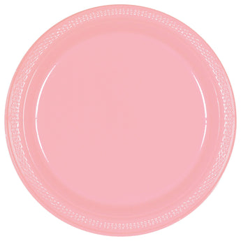 Assiettes En Plastique 9Po (20) - Rose nouveau Party Shop