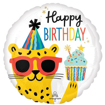 Ballon mylar 18 po - Happy birthday animaux de la jungle Party Shop