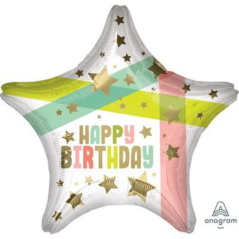 Ballon Mylar 18 Po - Happy Birthday Étoile Party Shop