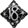 Airise - Ballon Mylar 18 Po - Losange noir et argent 18 ans - Party Shop