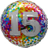 Airise - Ballon Mylar 18Po - 15 Ans Confetti - Party Shop