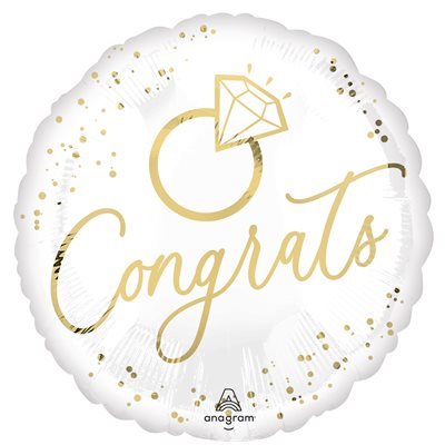 Ballon Mylar 18po - Congrats mariage Party Shop