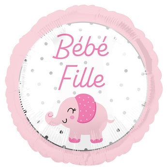 Ballon Mylar 18po - Eléphant Bébé Fille Party Shop