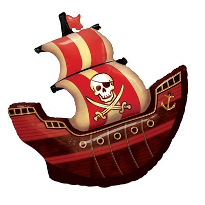 Ballon Mylar 24po - Bateau pirate Party Shop