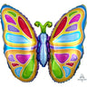 Anagram - Ballon Mylar Marguerite 25Po Papillon - Party Shop