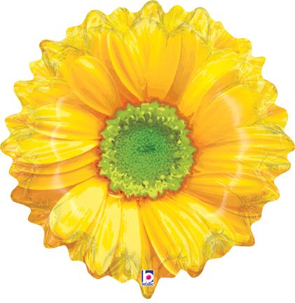 Ballon Mylar Supershape 24po - Fleur Marguerite Jaune Party Shop