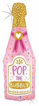 Ballon Mylar Supershape 37po - Bouteille de Champagne Rose Party Shop