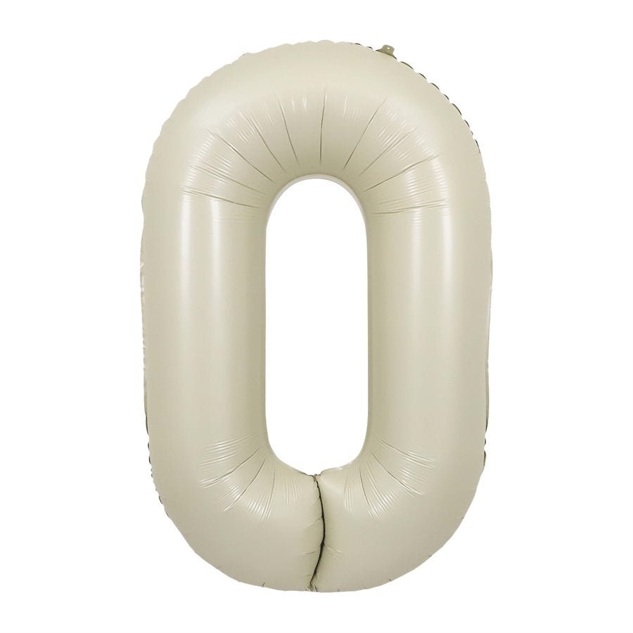 Ballon Mylar Supershape Chiffre 0 - Blanc Sable 34po Party Shop