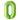 Airise - Ballon Mylar Supershape Chiffre 0- Vert 34po - Party Shop