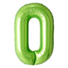 Airise - Ballon Mylar Supershape Chiffre 0- Vert 34po - Party Shop