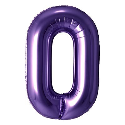 Ballon Mylar Supershape Chiffre 0 - Violet 34po Party Shop