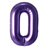 Airise - Ballon Mylar Supershape Chiffre 0 - Violet 34po - Party Shop