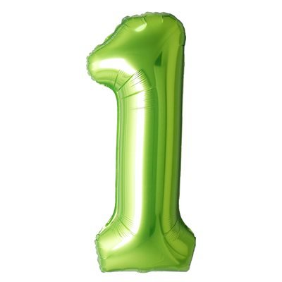 Ballon Mylar Supershape Chiffre 1 - Vert Party Shop