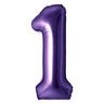 Airise - Ballon Mylar Supershape Chiffre 1 - Violet 34po - Party Shop