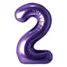 Airise - Ballon Mylar Supershape Chiffre 2- Violet 34po - Party Shop