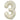 Airise - Ballon Mylar Supershape Chiffre 3 - Blanc Sable 34po - Party Shop