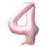 Airise - Ballon Mylar Supershape Chiffre 4 - Rose bébé 34po - Party Shop