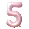 Airise - Ballon Mylar Supershape Chiffre 5 - Rose bébé 34po - Party Shop