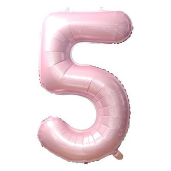 Ballon Mylar Supershape Chiffre 5 - Rose bébé 34po Party Shop
