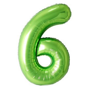 Ballon Mylar Supershape Chiffre 6 - Vert Party Shop