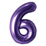 Airise - Ballon Mylar Supershape Chiffre 6- Violet 34po - Party Shop