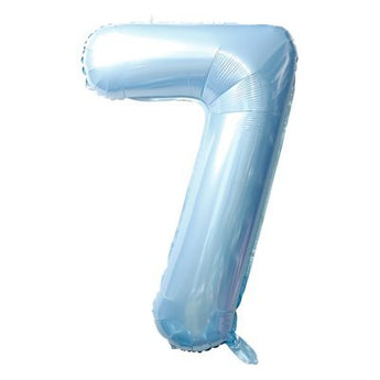 Ballon Mylar Supershape Chiffre 7 - Bleu Ciel 34po Party Shop