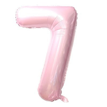 Ballon Mylar Supershape Chiffre 7 - Rose bébé 34po Party Shop