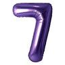 Airise - Ballon Mylar Supershape Chiffre 7- Violet 34po - Party Shop