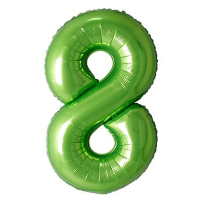 Ballon Mylar Supershape Chiffre 8 - Vert Party Shop