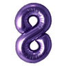 Airise - Ballon Mylar Supershape Chiffre 8- Violet 34po - Party Shop