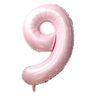 Airise - Ballon Mylar Supershape Chiffre 9 - Rose bébé 34po - Party Shop