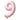 Ballon Mylar Supershape Chiffre 9 - Rose bébé 34po Party Shop