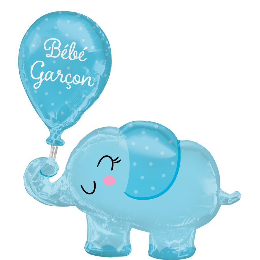 Ballon Mylar Supershape - Eléphant Bébé Garçon Party Shop